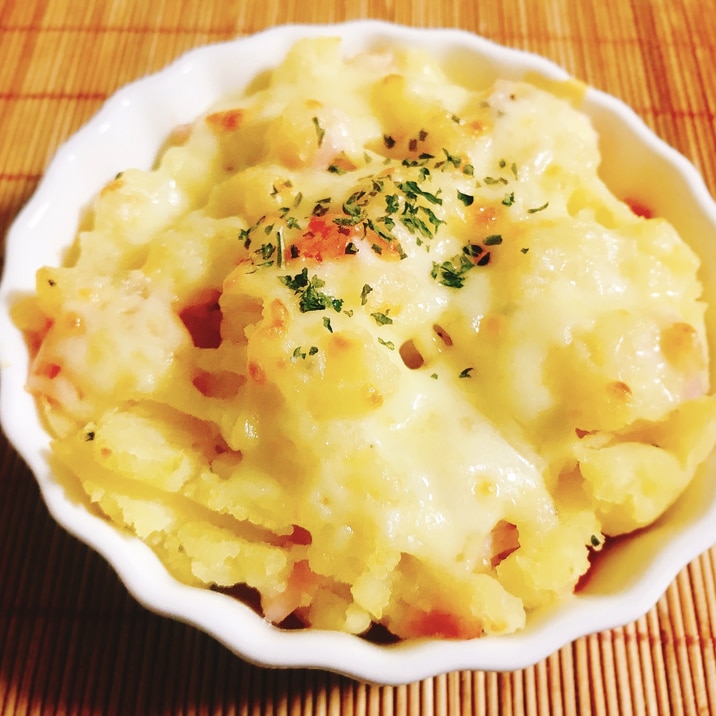 ポテトサラダリメイク ポテサラのマヨチーズ焼き レシピ 作り方 By Cocopoteito 楽天レシピ